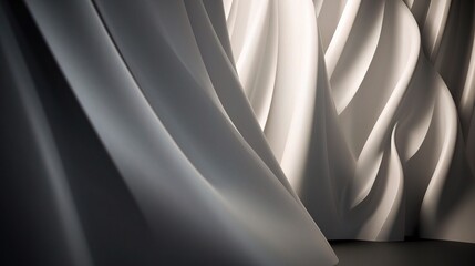 Obraz premium Abstract 3D Waves with Soft Lighting Effects