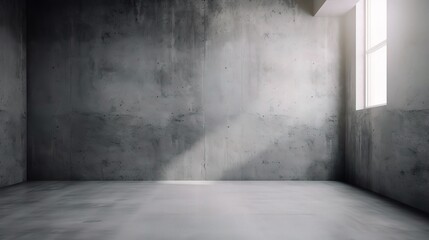 Modern Minimalist 3D Interior Space with Natural Light