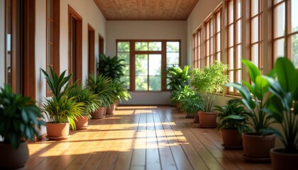  Bright and airy living room with natural light and indoor plants