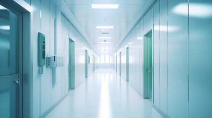 Fototapeta premium Modern 3D Corridor in a Clean Environment