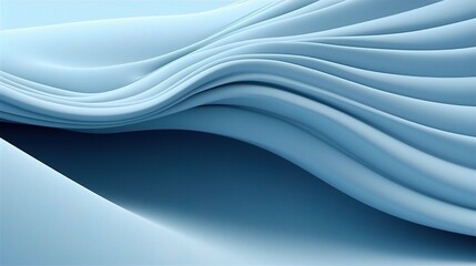 Obraz premium Abstract Blue Waves in 3D Design