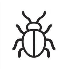 Fototapeta premium This simple line interface depicts a bug, symbolizing organic pest control methods ideal for sustainable gardening practices, icon