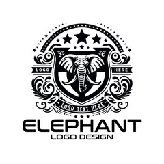 Obraz premium Elephant Vector Logo Design