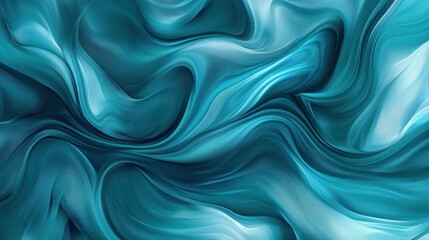 Fototapeta premium Abstract Blue Swirling Pattern, Teal and Turquoise Liquid Background, Modern Liquid Art, Liquid Marble, Liquid Swirls, Abstract Artwork