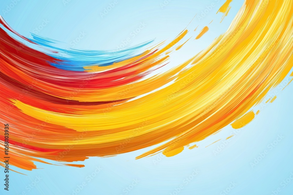 Poster Dynamic Liquid Art With Vibrant Colors and Energetic Brush Strokes Blending Seamlessly