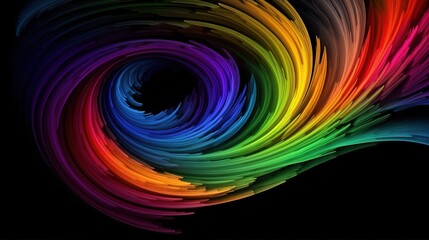 Fototapeta premium Vibrant Abstract Waves in 3D Style