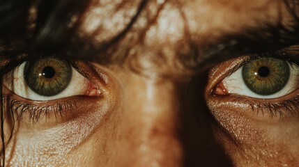 Portrait of Jesus with soft compassionate eyes surrounded by glowing light.