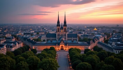  Elegant Gothic Architecture at Sunset