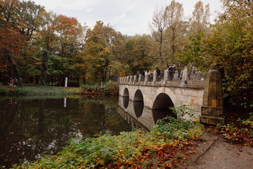 Fototapeta premium Lazienki Park Warszawa autumn