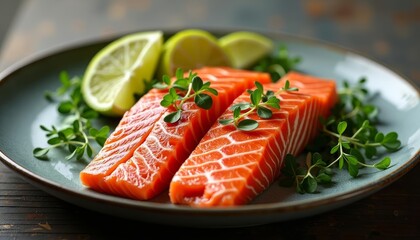  Freshly prepared salmon with a zesty twist