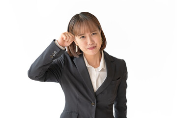 睨むビジネスウーマン