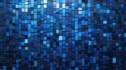 Abstract technology background geometric futuristic pixel square blue pattern digital data