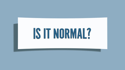 Is it normal. A card isolated on blue background.