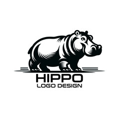 Hippo Vector Logo Design