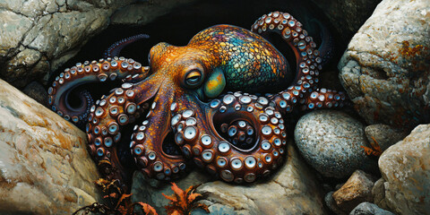 Octopus in a Cave