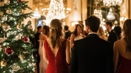 Elegant Night at a Festive Holiday Celebration