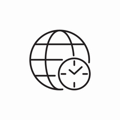 world time icon sign vector