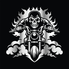 Ghost Riders Club: Classic Skull Biker for Bold Spirits.
