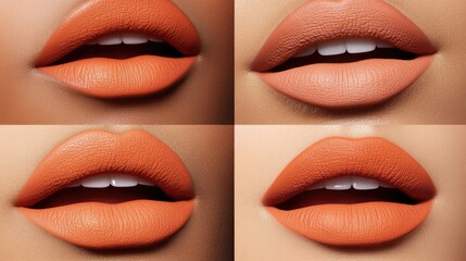 Obraz premium Vibrant Orange Lip Styles for Makeup Inspiration