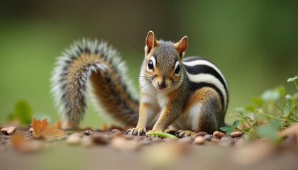 Obraz premium Curious squirrel in the wild