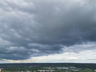 Obraz premium Aerial View of Central Stock-on-Trent City of England, United Kingdom. Aerial Footage Was Captured with Drone's Camera During Mostly Cloudy Day of May 4th, 2024