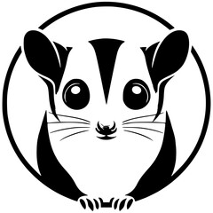 Cute sugar glider silhouette