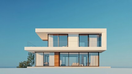 Modern Two-Storey House Design Visualization
