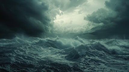 Fototapeta premium Dramatic Storm Over Coastal Waters