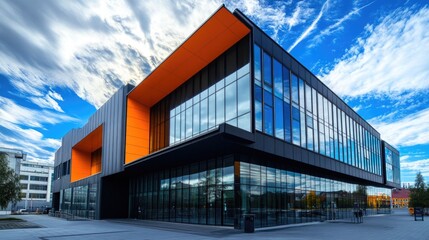Fototapeta premium Contemporary Building View in Tallin City Landscape