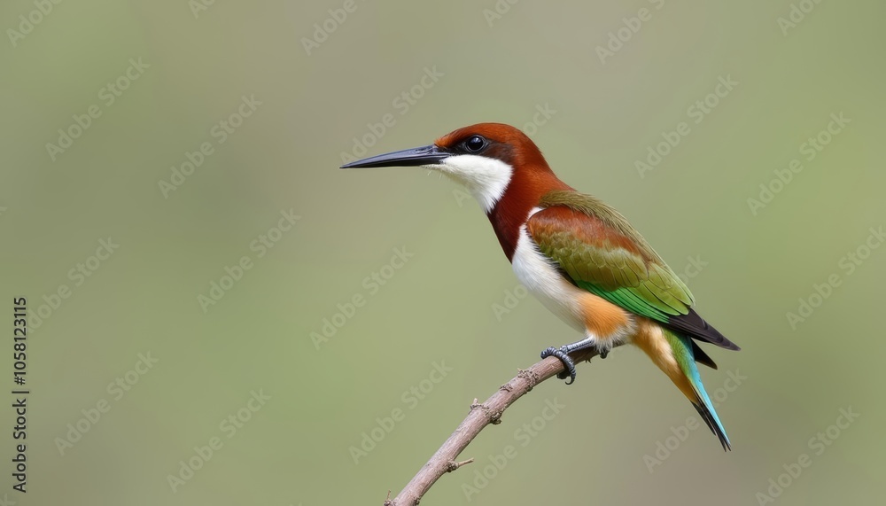 Poster  Vibrant bird perched on branch natures beauty captured