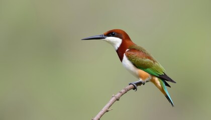 Vibrant bird perched on branch natures beauty captured