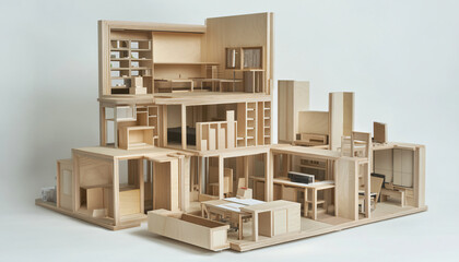 Minimalist and unique interior design in the house