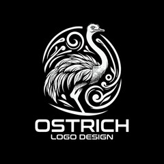 Ostrich Vector Logo Design 