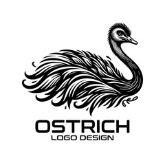 Ostrich Vector Logo Design 
