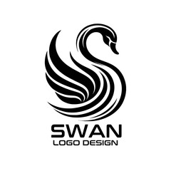 Obraz premium Swan Vector Logo Design