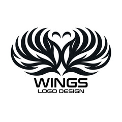 Wings Vector Logo Design 