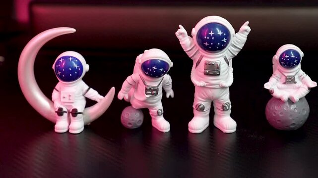 Plastic toy figure Astronaut. Toy minifigures
