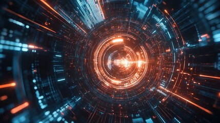 Illumination element wallpaper futuristic design, reflecting the atmosphere of modern technology