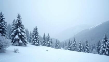  Snowy serenity in the mountains