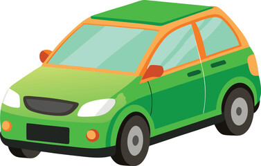 a cng car vector on white background