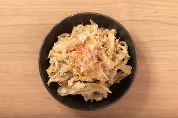 醤油バター　ごぼう　ツナあえ