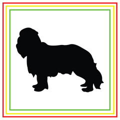 black dog silhouette vector design on white background