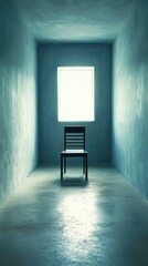 Tranquil Empty Room with a Single Chair