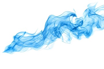 Blue flame fire isolated on white background