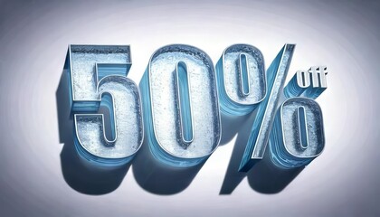 3d 50% offer text " ai generator "
