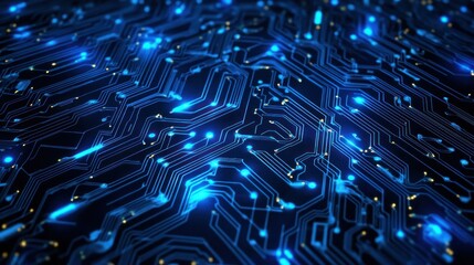 Abstract circuit cyber innovation communication technology design AI generated image