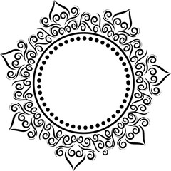 Elegant vector pattern, rosette. It can be used in the design of books and booklets. In interior design