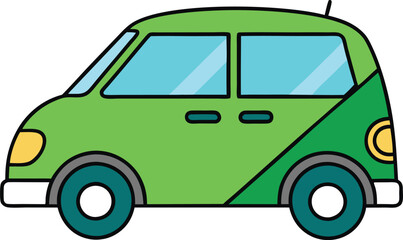 a cng car vector on white background