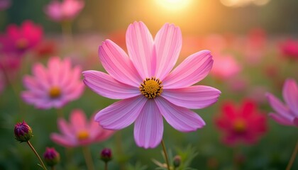 Obraz premium Blooming beauty in a field of dreams