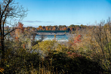 Beautiful autumn day at Niagara Falls, America.